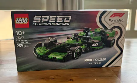 LEGO Speed Champions 77247 Kick Sauber F1 Team — retired set with unopened box.