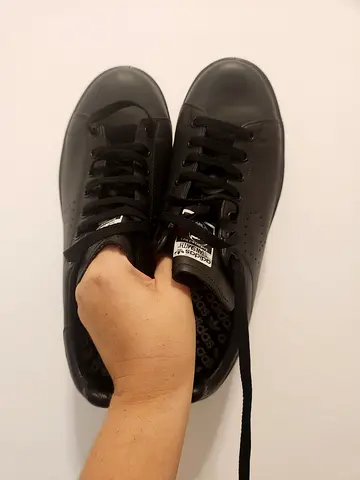 Original adidas Stan Smith "Core Black" Leather Sneakers - Size EU 44 / US 10 / UK 9.5