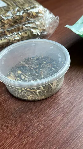 Dried natural herbal treats for active rabbits.