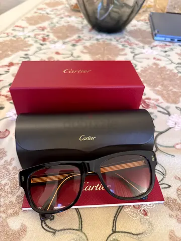 Cartier prescription eyeglasses with case and box - black frame