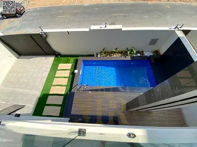Luxury Villa – Al Bahia, Ajman | Two floors + private pool | 4 master bedrooms – Price includes registration fees.