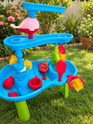 Kids Water Play Table with Interactive Funnels and Accessories(can deliver too)