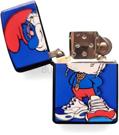 Vintage Cartoon Character Smirf Metal Refillable Lighter (Zippo-style) - UNUSED - 108