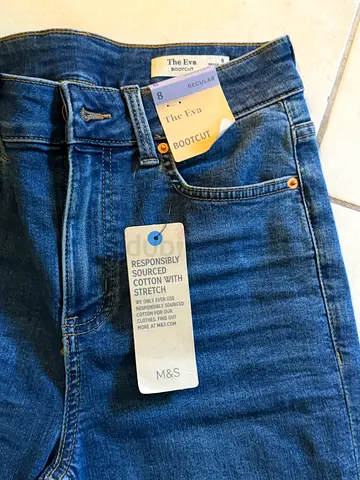 New M&S Women's Bootcut Jeans, Size 8, Blue
