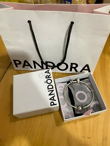 Pandora Sterling Silver Charm Bracelet with Original Box