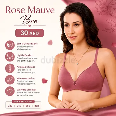Rose Mauve Wirefree Lightly Padded Bra