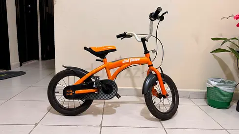 Kids 16-inch Orange Steel Frame Bicycle with Training Wheel Mounts