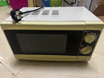 Compact Microwave Oven - Mechanical Dial Controls, 20L (Beige)