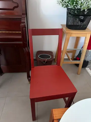 Ikea red chairs