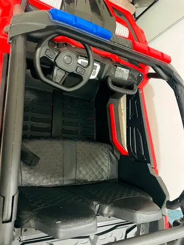 Kids Electric Ride-On Police UTV - 2-Seater, Red, Good Condition