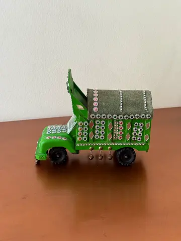 Green Decorative Toy Truck - Vintage Style
