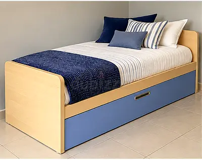 HIGH QUALITY SOLID WOOD TRUNDLE BED – 2 BEDS + MATTRESSES INCLUDED