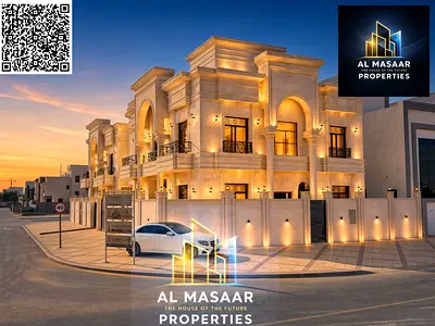 فرصة لامتلاك فيلا زواية تصميم كلاكسيك مساحة الارض 3700 قدم طابقين ورووف خلف حديقة الحميدية تملك حر لجميع الجنسيات