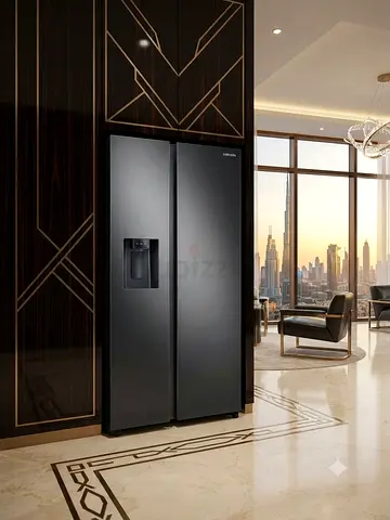 Samsung Side-by-Side Fridge Freezer with Water Dispenser – Good Condition