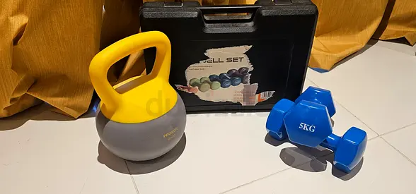 Home Gym Weight Set – Kettlebell + Dumbbells – AED 200