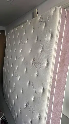 Used double 180×200 mattress - bamboo fabric cover, very good condition