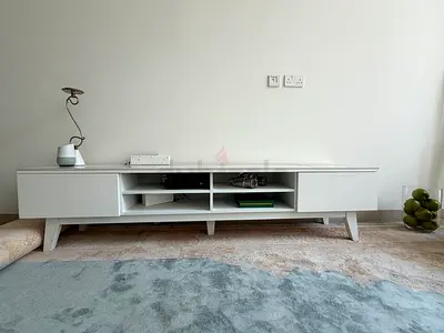 Luxury marble-top TV cabinet / entertainment unit