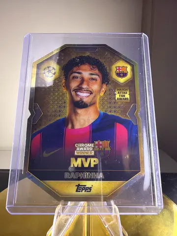 2025/26 Topps Match Attax Raphinha Chrome Award Winner MVP CA1 Barcelona