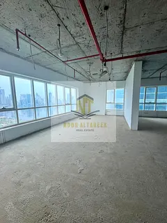Office for Annual Rent in Al Majaz 2 | 2,350 Sq. Ft. | Garden & Lake View | Landlord-Finished