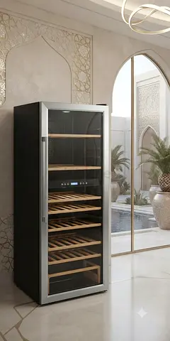 Hoover Tall Freestanding Wine Cooler – Wooden Shelves | Good Condition