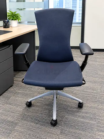 Embody Herman miller Ergonomic Blue Office Chair with Adjustable Arms - Good Condition
