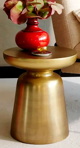 West Elm Martini Side Table - Antique Brass