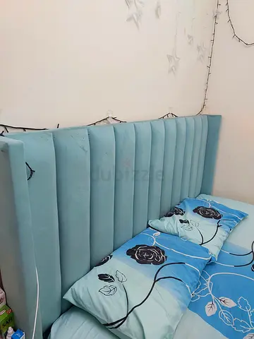 Light Green velvet  bed — good condition