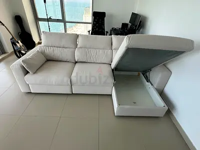 Ikea eskilstuna L shape sofa bed under storage