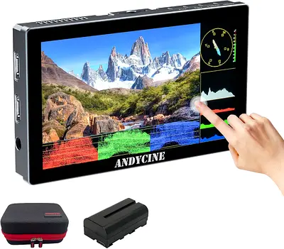 ANDYCINE X5 5.5 Inch Touch Screen 1200nits Brightness Aluminum Housing DSLR Camera Monitor,4K HDMI