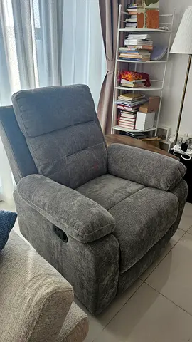 Gray Fabric Recliner Armchair for sale