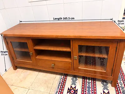 Wooden TV Stand and Entertainment Center