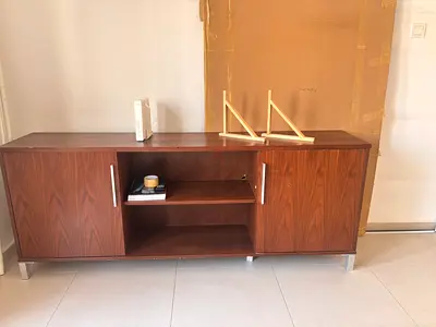 Wooden TV Console / Sideboard - Mid-century Style, Good Condition