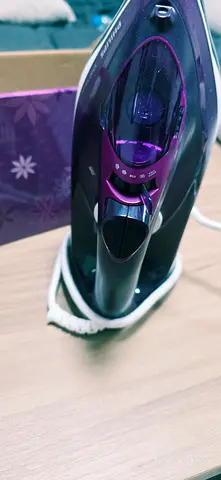 Philips Steam Iron - Good Condition, Purple/Black