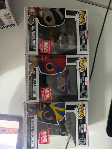 Set of 3 Marvel Lucha Libre Funko Pop! - El Venenoide, El Aracno, El Animal Indestructible