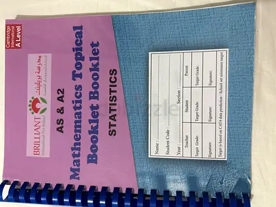 AS & A2 Mathematics Past Paper Topical Booklet - Statistics