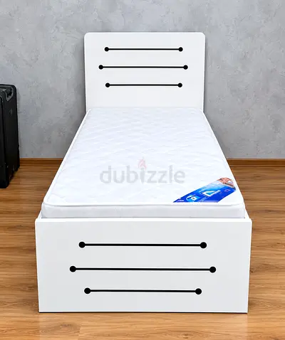 Brand new single wood Bed including mattress good quality single bed