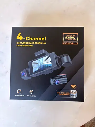 4k recording dashcam (front rear and back) original price was 350