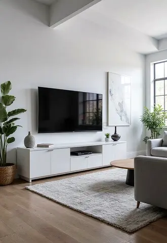 Modern White TV Stand