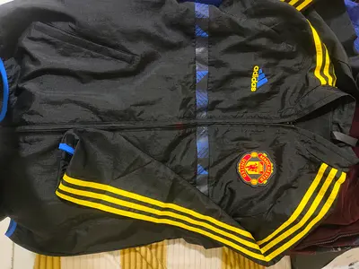 Black Adidas Manchester United Training Jacket — Size Approx. M