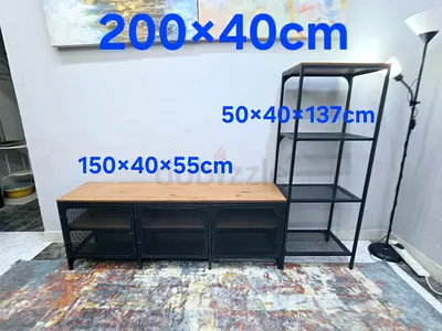 IKEA FJALLBO TV Unit and Shelving Unit Set