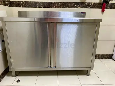 Stainless steel table with storage- Very good condition