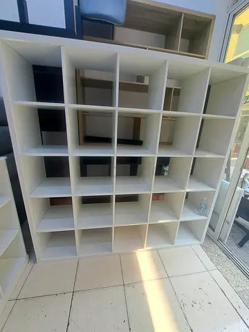 White 25-Cube Room Divider / Shelving Unit - Good Condition