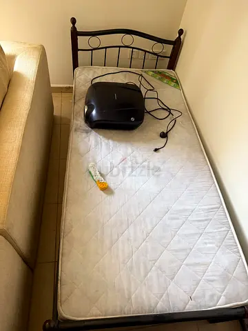 Single metal bed + Royal medical mattress