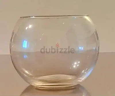 Glass Bowl Vase Medium Size مزهرية زجاج قياس وسط