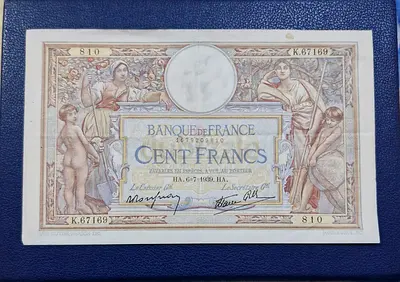 1939 france 100 Francs Banknote