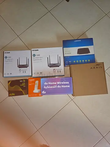 Bundle of Routers, Modem,Cordless Phone and Wi-Fi Extender - Used