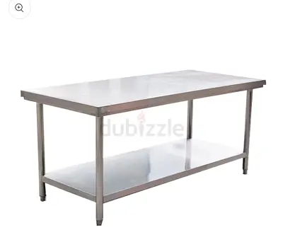 Used Work Table with Lower Shelf