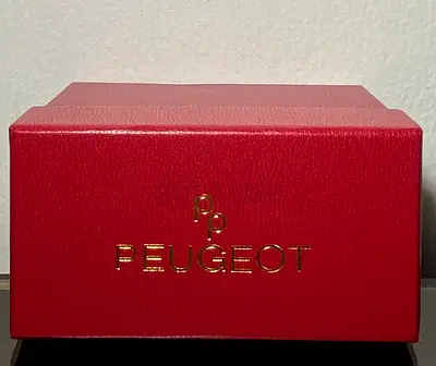 Peugeot red jewelry/watch presentation box (peaugeot) - good condition