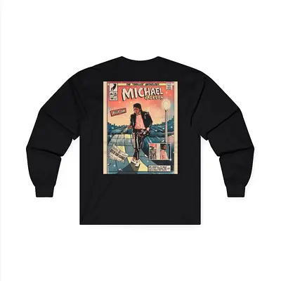 Michael Jackson Billie Jean Comic Style Long-Sleeve T-Shirt