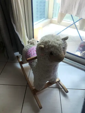 Plush Rocking Lamb Toy - Good Condition